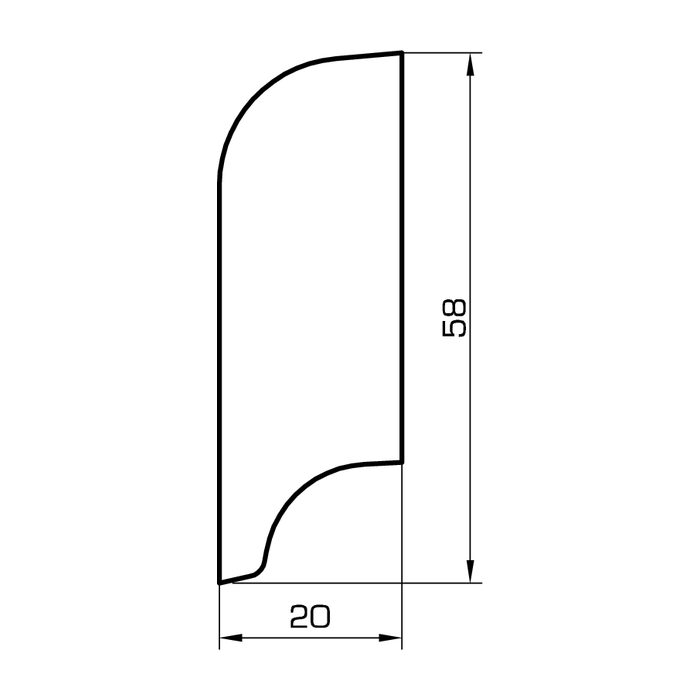 Fichte Sockelleiste